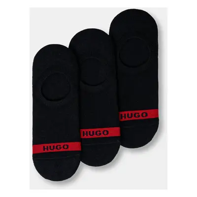 Ponožky HUGO 3-pack pánské, tmavomodrá barva, 50514916