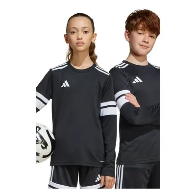 Dětské tričko s dlouhým rukávem adidas Performance černá barva, s aplikací, JJ0047