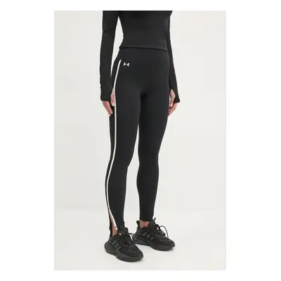 Tréninkové legíny Under Armour Motion Piped černá barva, s aplikací, 1389793