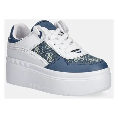 Sneakers boty Guess RIDGEE2 modrá barva, FLPR2D DEN12