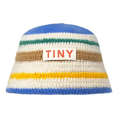 Dětský klobouk Tinycottons MULTICOLOR STRIPES BUCKET HAT béžová barva, SS25-417