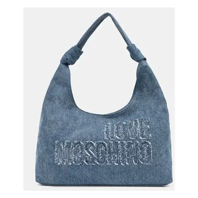 Džínová taška Love Moschino modrá barva, JC4243PP0MKM0750