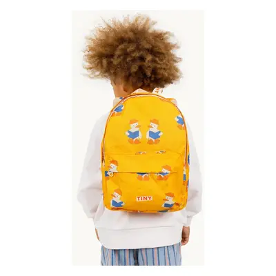 Dětský batoh Tinycottons READERS BACKPACK žlutá barva, malý, vzorovaný, SS25-404