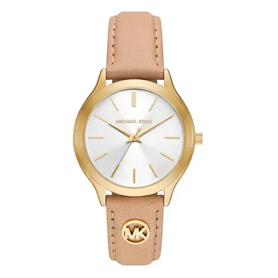 Hodinky Michael Kors SLIM RUNWAY béžová barva, MK7533