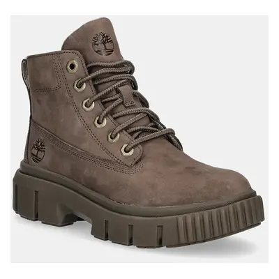 Semišové workery Timberland Greyfield dámské, hnědá barva, na platformě, TB0A2FT6EM51