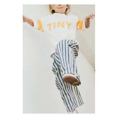 Dětské bavlněné tričko Tinycottons STRIPES TINY TEE béžová barva, s potiskem, SS25-145