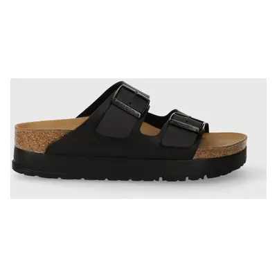 Pantofle Birkenstock X PAPILLIO Arizona Platform Flex dámské, černá barva, 1027395