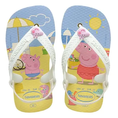 Dětské žabky Havaianas BABY PEPPA PIG žlutá barva, 4145980