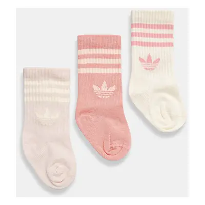 Dětské ponožky adidas Originals 3-pack béžová barva, JJ1990