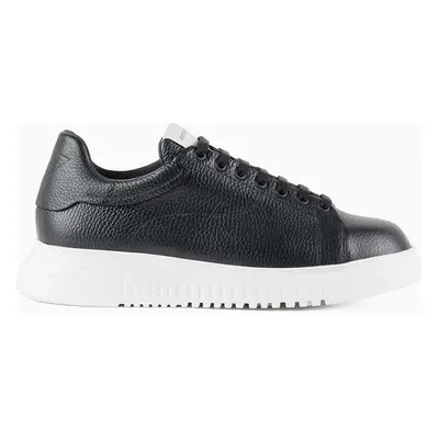 Kožené sneakers boty Emporio Armani černá barva, X4X264 XF768 00002