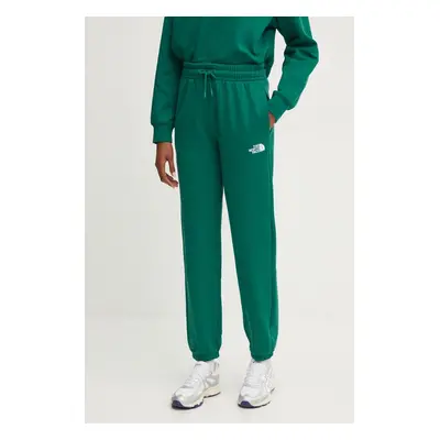 Bavlněné tepláky The North Face Essential Jogger zelená barva, NF0A8A6KNL11