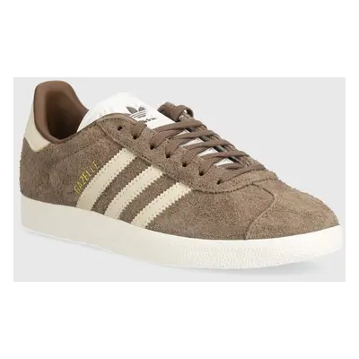 Kožené sneakers boty adidas Originals Gazelle hnědá barva, IG4392