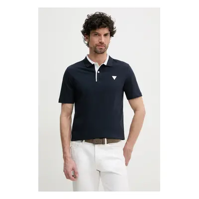 Polo tričko Guess tmavomodrá barva, M5GP44 K7O64