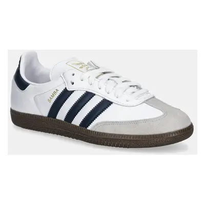 Sneakers boty adidas Originals Samba OG bílá barva, JH8795