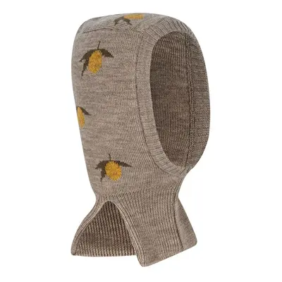 Dětský vlněný nákrčník Konges Sløjd BELOU LEMON KNIT BALACLAVA šedá barva, KS101426