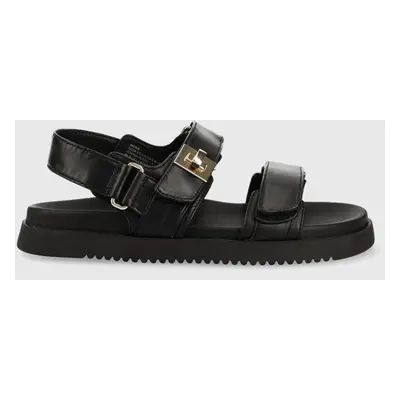 Kožené sandály Steve Madden Mona dámské, černá barva, SM11002535