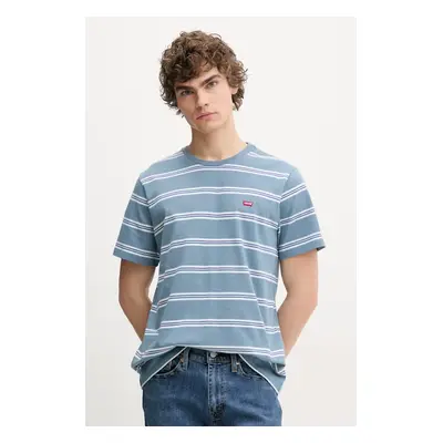 Bavlněné tričko Levi's SS ORIGINAL HM TEE modrá barva, 56605