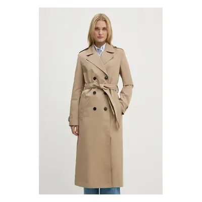 Trench kabát ZADIG&VOLTAIRE dámský, béžová barva, přechodný, WWCO00208