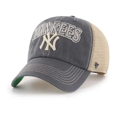 Kšiltovka 47 brand MLB New York Yankees tmavomodrá barva, s aplikací, B-TSCLA17LAP-VN