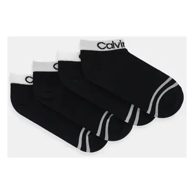 Ponožky Calvin Klein 4-pack dámské, černá barva, 701220511