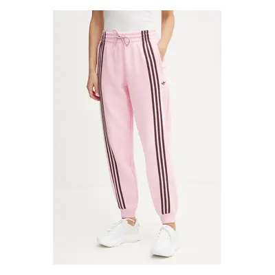 Tepláky adidas Originals růžová barva, vzorované, JN8281