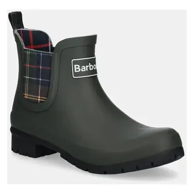 Holínky Barbour Kingham dámské, zelená barva, LRF0088OL11