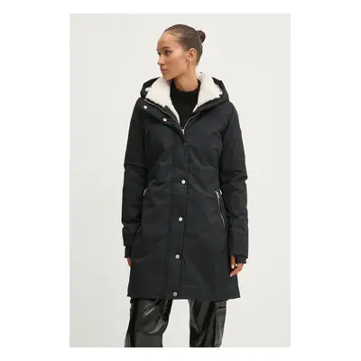 Parka Hollister Co. dámská, černá barva, přechodná, KI344-4657