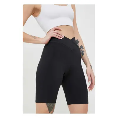 Tréninkové šortky Reebok Workout Ready Basic dámské, černá barva, hladké, high waist, HT4921.100