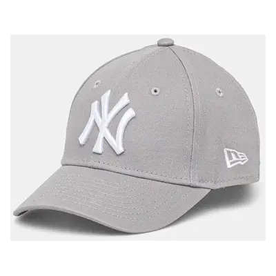 Dětská bavlněná kšiltovka New Era NEW YORK YANKEES šedá barva, s aplikací, 10879075