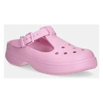 Pantofle Crocs Classic Mary Jane Clog dámské, růžová barva, 210581