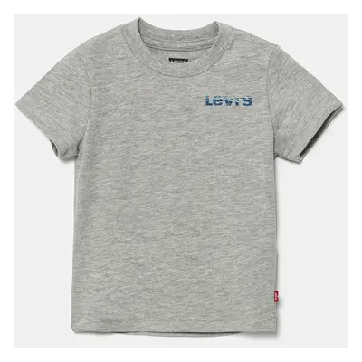 Dětské tričko Levi's NEW WAVE SPORTSWEAR LOGO TEE šedá barva, s potiskem, 9EM659