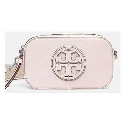 Kožená kabelka Tory Burch Miller Patent Border Mini Crossbody růžová barva, 171957-650