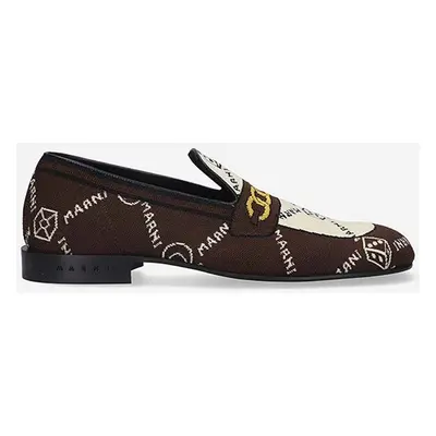 Mokasíny Marni Moccasin Shoe pánské, hnědá barva, MOMR003802.P4601-brown