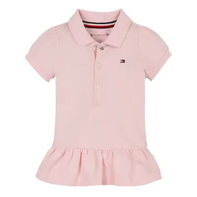 Kojenecké šaty Tommy Hilfiger růžová barva, mini, KN0KN02045