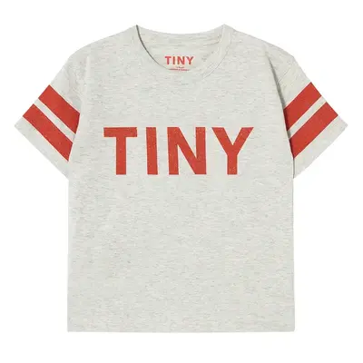 Dětské bavlněné tričko Tinycottons STRIPES TINY TEE šedá barva, s potiskem, SS25-145