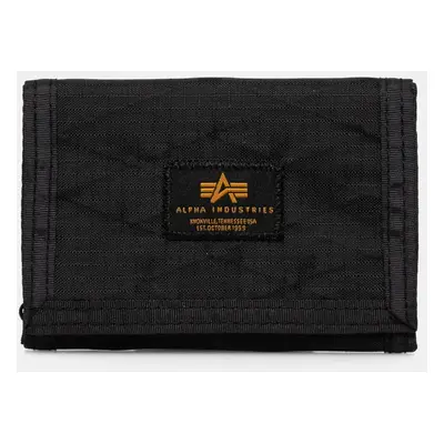 Peněženka Alpha Industries Combat Label Wallet černá barva, 156951