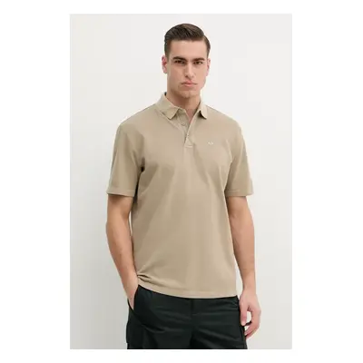 Bavlněné polo tričko Armani Exchange béžová barva, XM000509 AF13055