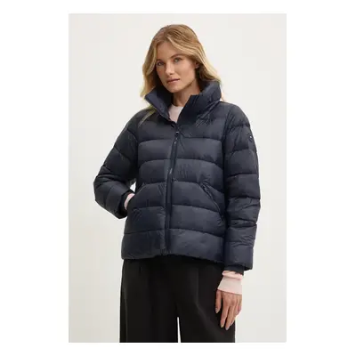 Péřová bunda Tommy Hilfiger dámská, tmavomodrá barva, zimní, WW0WW43118