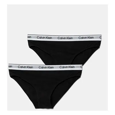 Dětské kalhotky Calvin Klein Underwear 2-pack černá barva, G80G800726