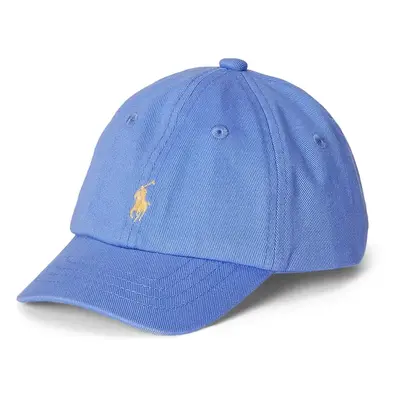 Dětská bavlněná kšiltovka Polo Ralph Lauren modrá barva, s aplikací, 320785653064