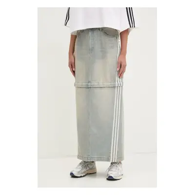 Džínová sukně adidas Originals DENIM ZIP SKIRT modrá barva, mini, JX9215