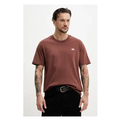 Bavlněné tričko Dickies hnědá barva, DK0A4XDBK471