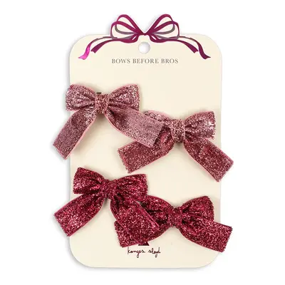 Dětské sponky Konges Sløjd 4 PACK GLITTER BOW HAIR CLIPS 4-pack KS102927