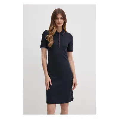 Šaty Tommy Hilfiger tmavomodrá barva, mini, WW0WW42114