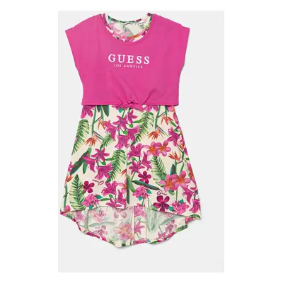 Dívčí šaty Guess růžová barva, mini, J5GK13 K6YW4