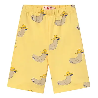 Dětské bavlněné kalhotky Tinycottons DUCKS BABY PANT žlutá barva, SS25-014