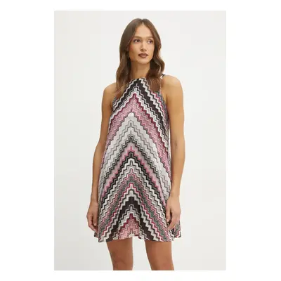 Šaty Missoni růžová barva, mini, DS25SG1L.BR00ZV