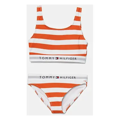 Dvoudílné dětské plavky Tommy Hilfiger oranžová barva, UG0UG00787