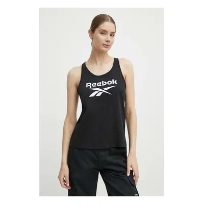 Bavlněný top Reebok Identity černá barva, 100034778