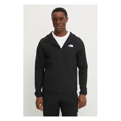 Sportovní mikina The North Face Woven černá barva, s kapucí, NF0A8CS7JK31